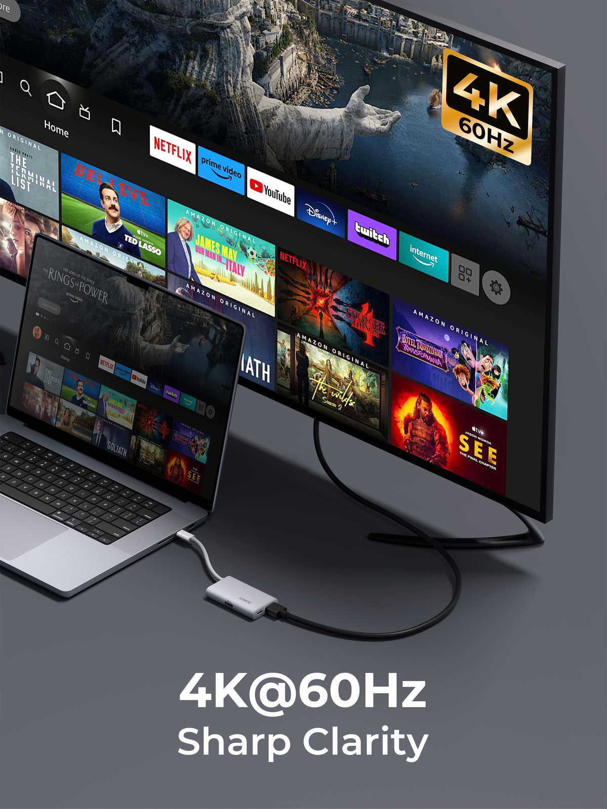 AUKEY UH-CUH06 OfficeDok 5-in-1 USB-C Hub with 4K HDMI & 100W Power Delivery