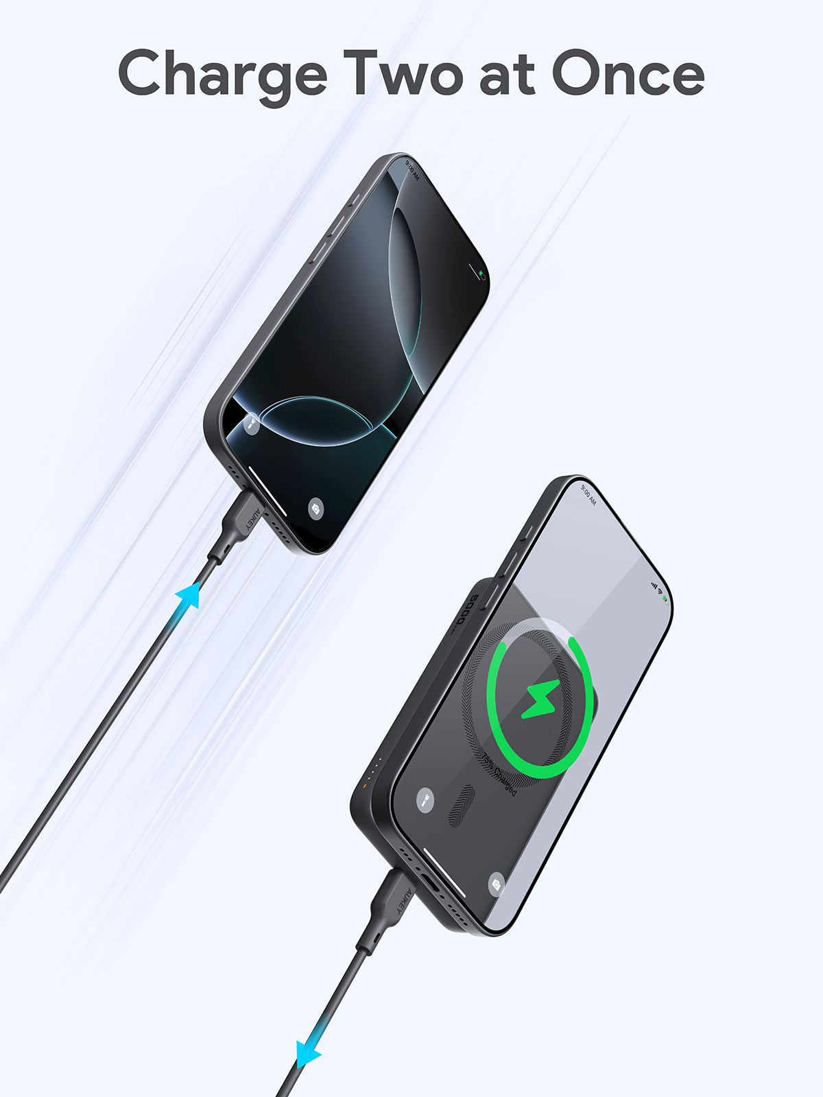 Aukey MagFusion Slim Magnetic Wireless Charging Power Bank 5000 mAh (PB-MS03)