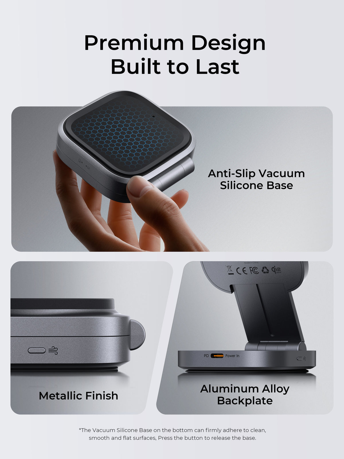 AUKEY MagFusion L Plus Qi2.2 25W foldable 2-in-1 magnetic wireless charger, MagSafe compatible - LC-MC211P