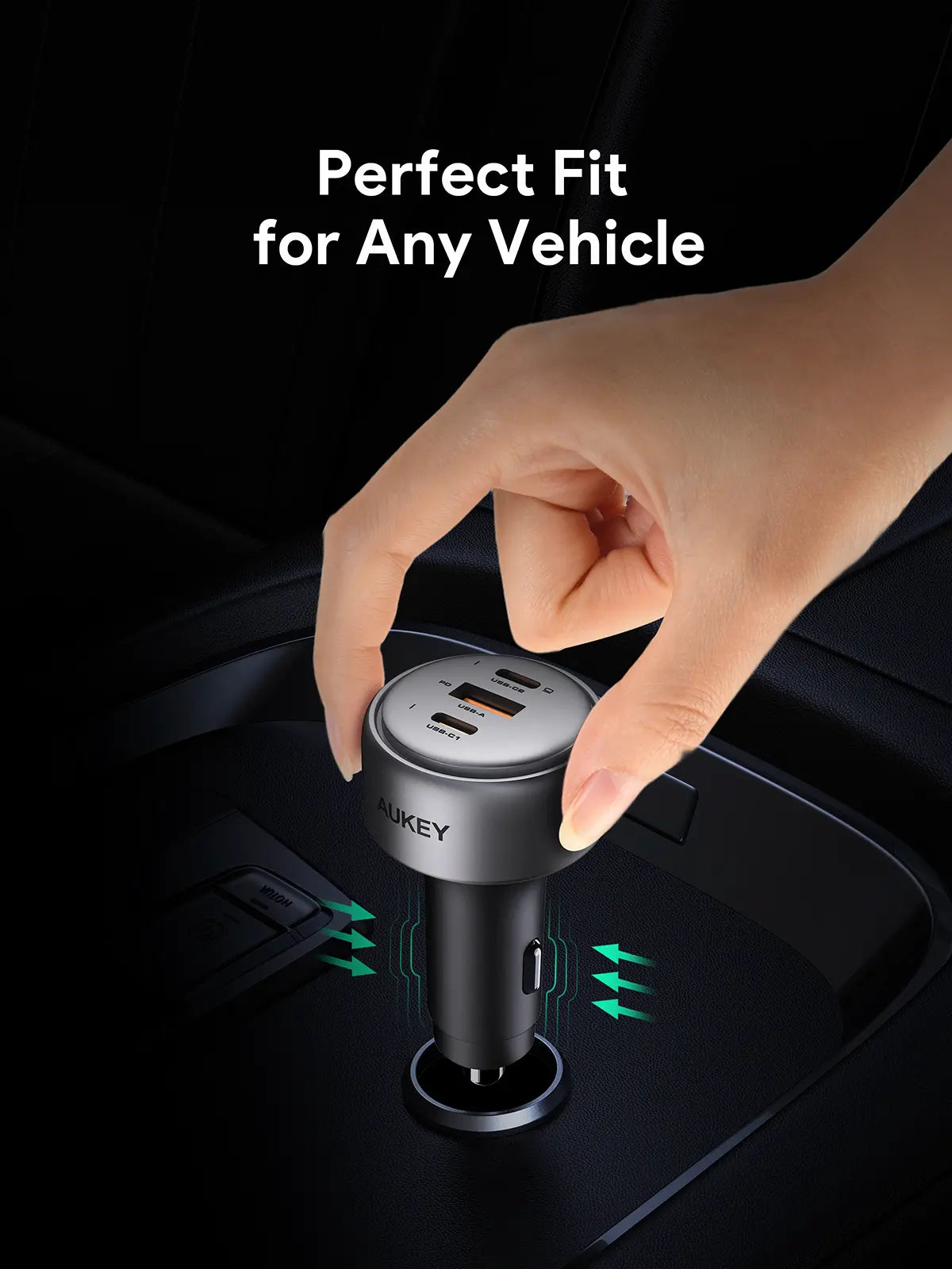 Aukey Pathfinder Mix 3 Car Charger 100W (CC-P3)