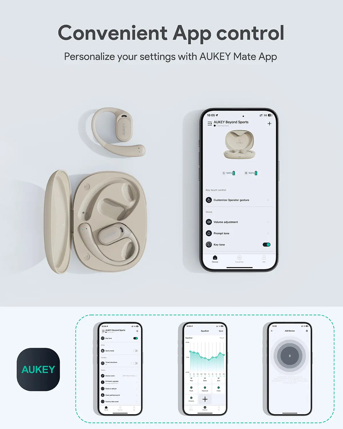 AUKEY EP-S1 Open-Ear True Wireless Earbuds BEYOND SPORTS