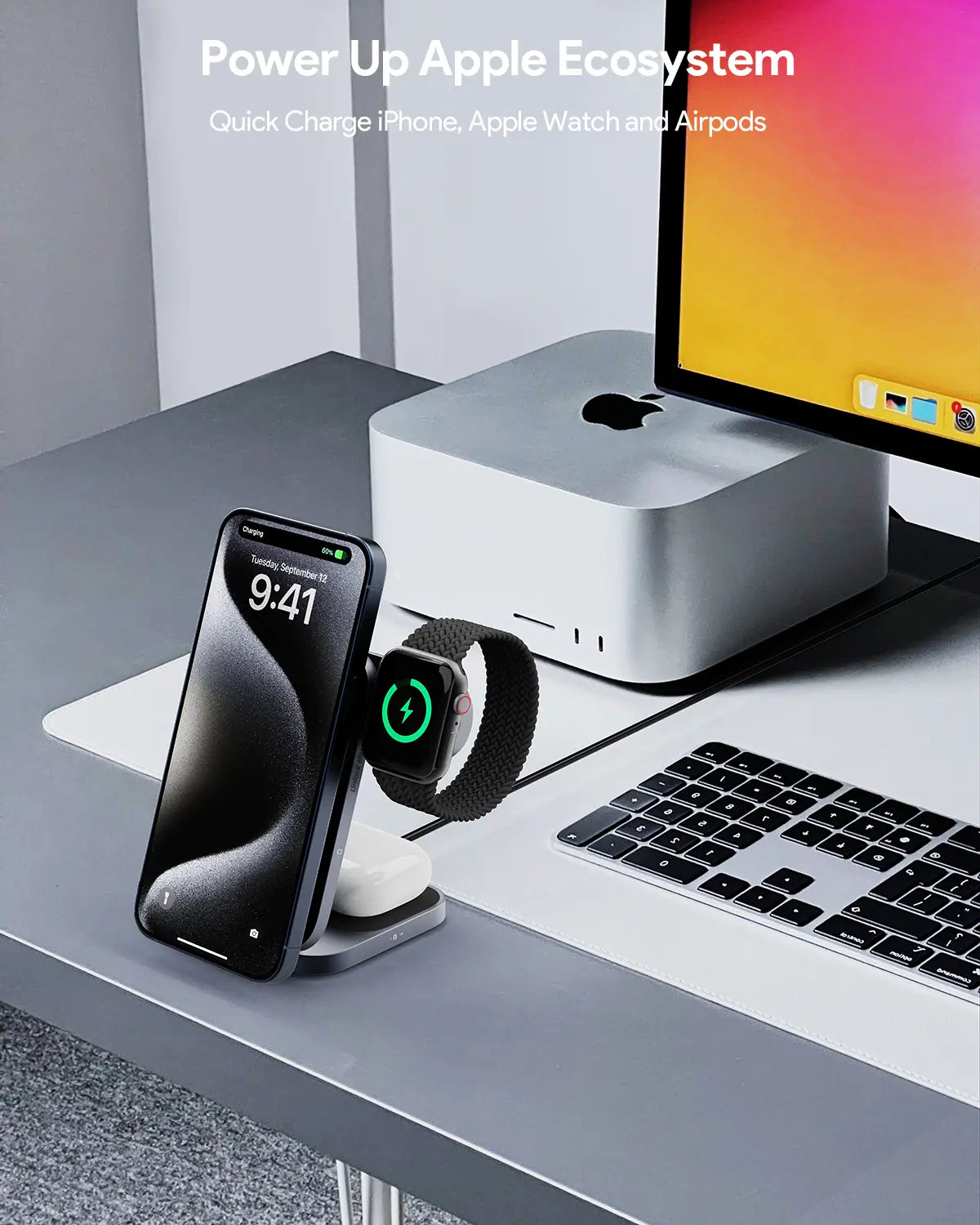 Aukey 3 in 1 Foldable Travel Wireless Charger (LC-MC312)