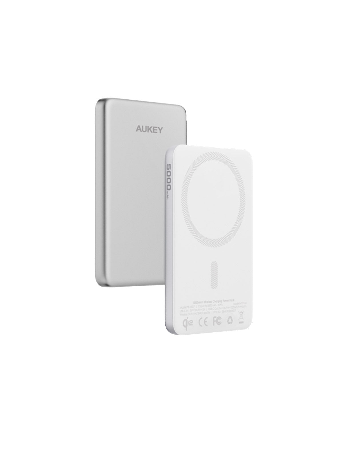Aukey MagFusion M Qi2 5000mAh Magnetic Wireless Power Bank (PB-MS07)