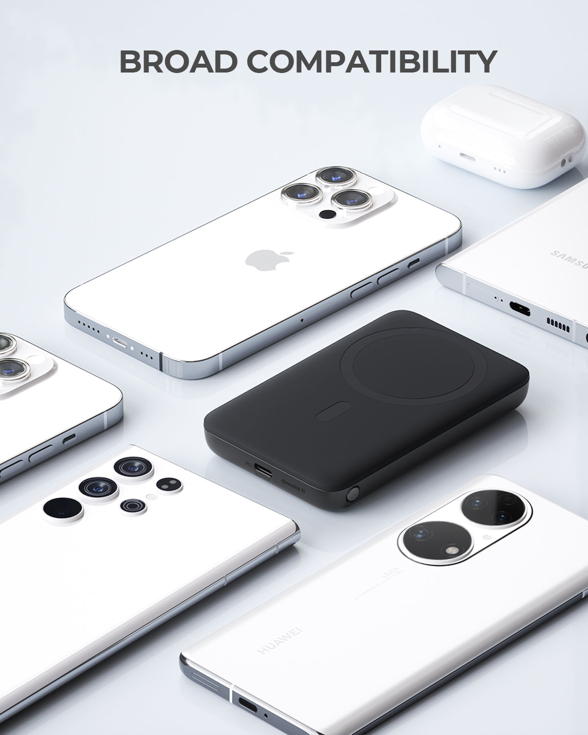 Aukey Maglink Power Bank Wireless Charger 30W 6700mAH (PB-MS01)