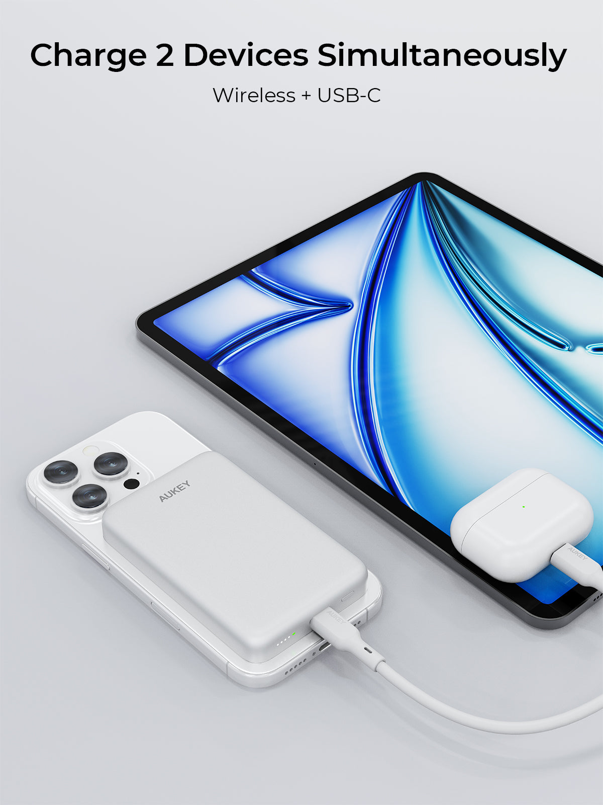 AUKEY PB-MS08 MagFusion M 10000 Magnetic Wireless Power Bank