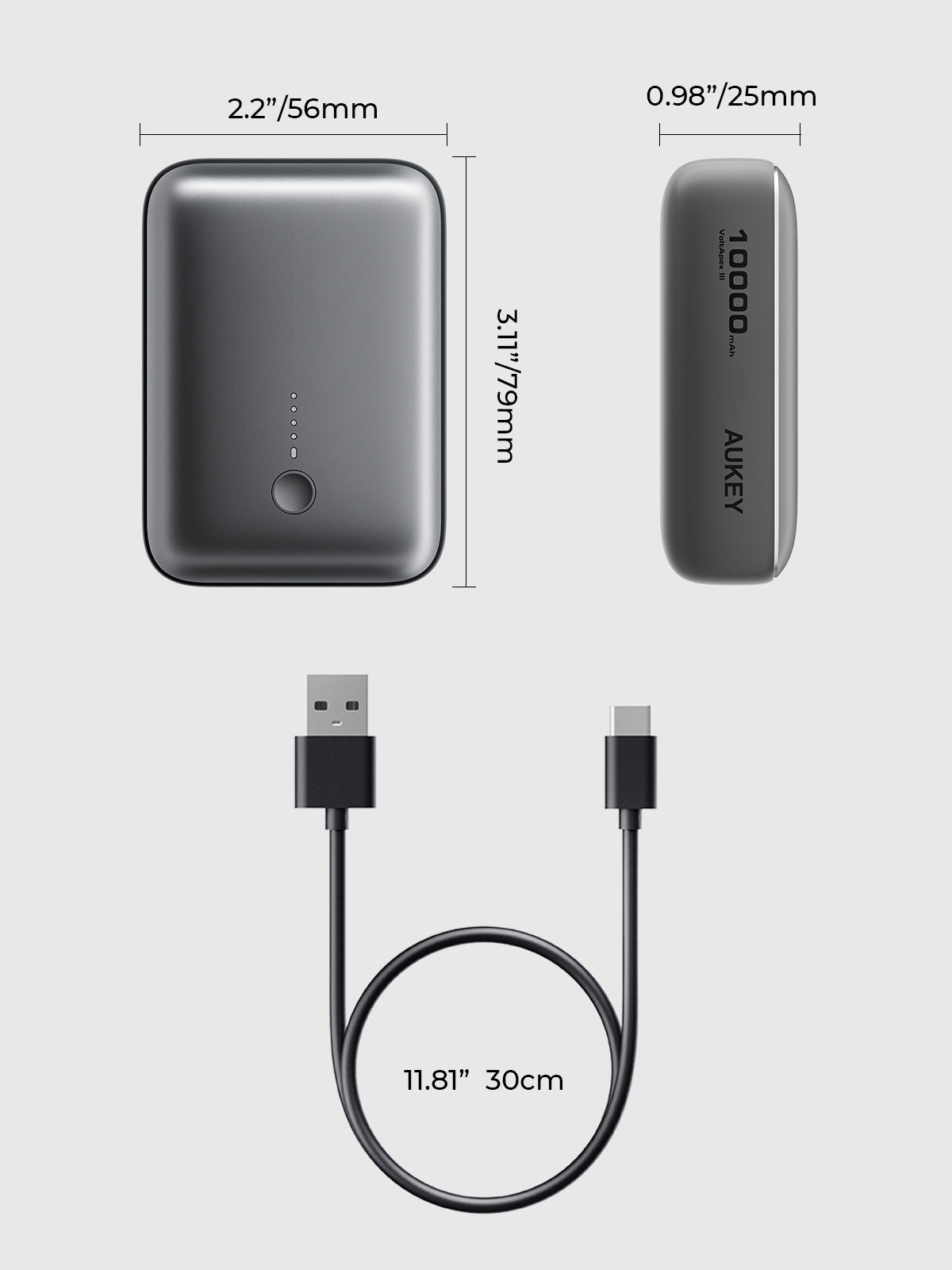 AUKEY PB-Y55 Spark Mini 10000 Compact Fast Charging Power Bank