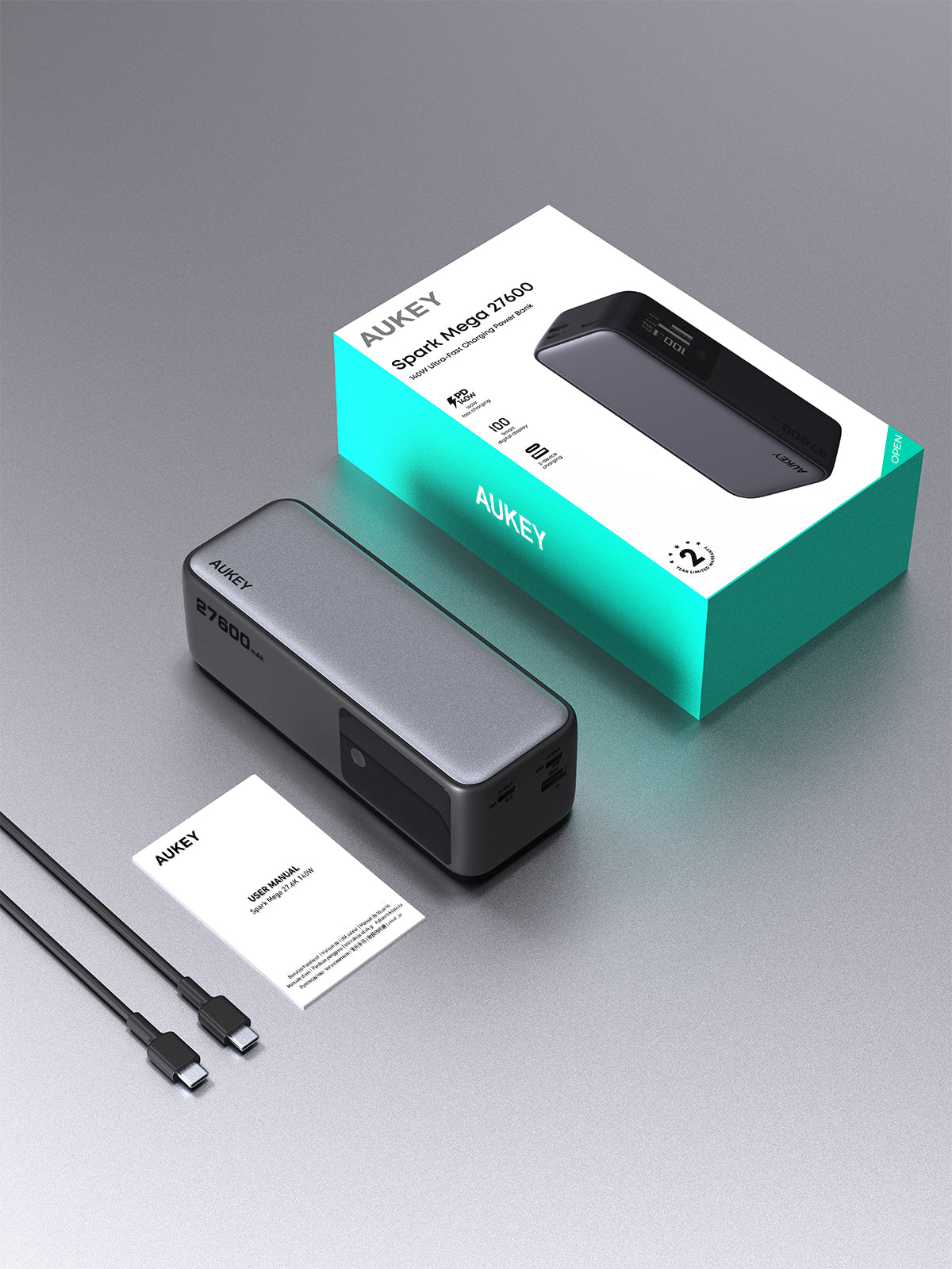 AUKEY PB-Y63 Spark Mega 27600 140W 27600mAh Ultra-Fast Charging Power Bank