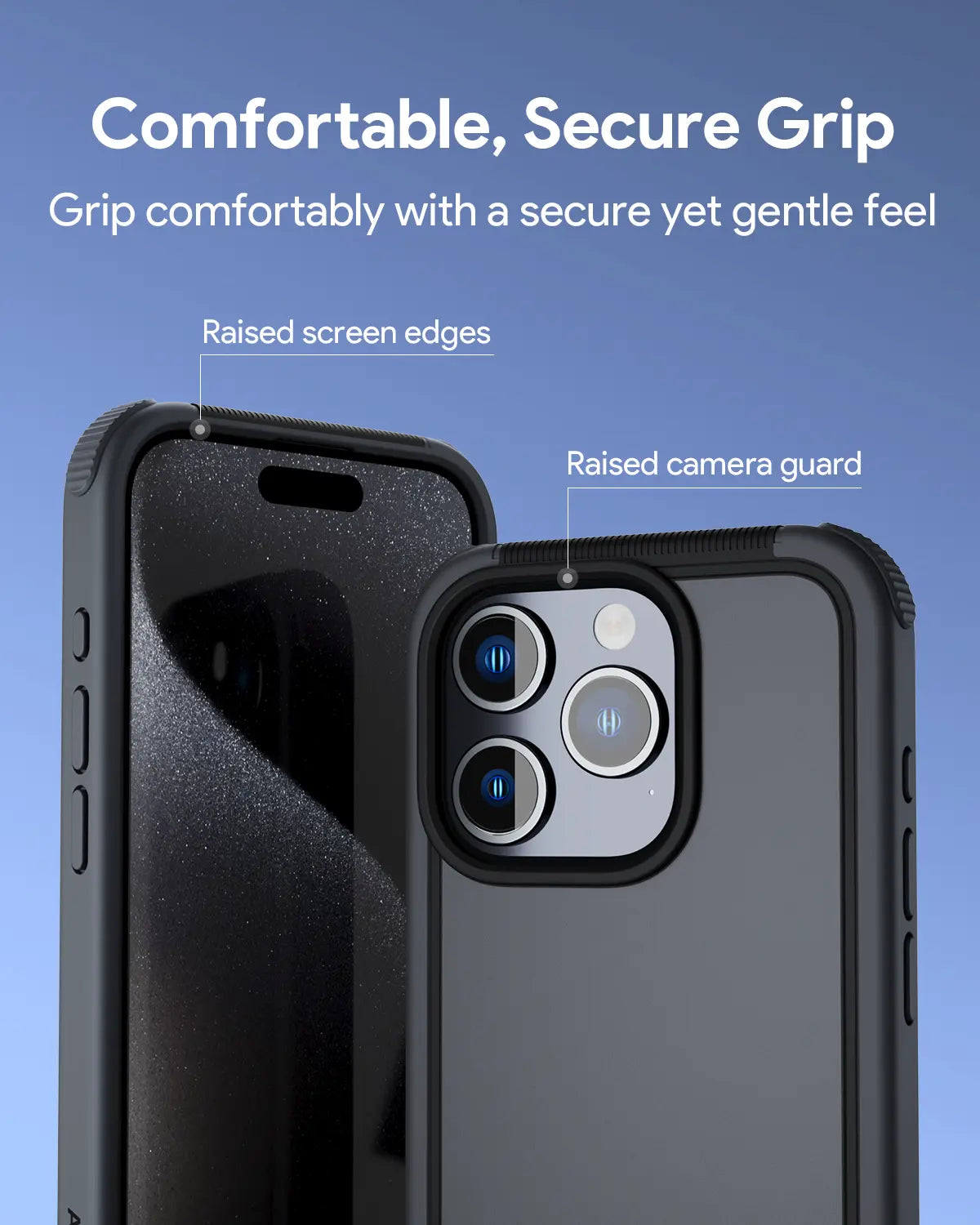 Aukey Urban Guard Elite Magnetic Hard-Shell iPhone 15 Pro Phone Case - Dark Gray (UG10)