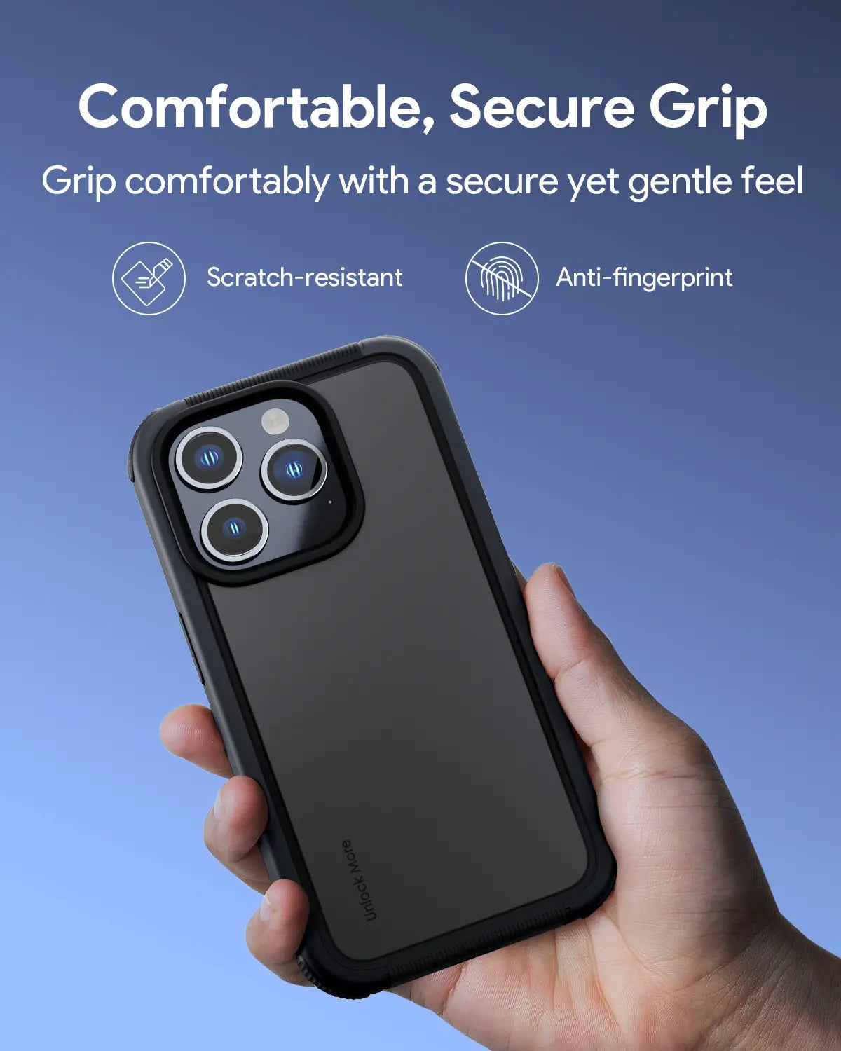 Aukey Urban Guard Elite Magnetic Hard-Shell iPhone 15 Pro Phone Case - Dark Gray (UG10)