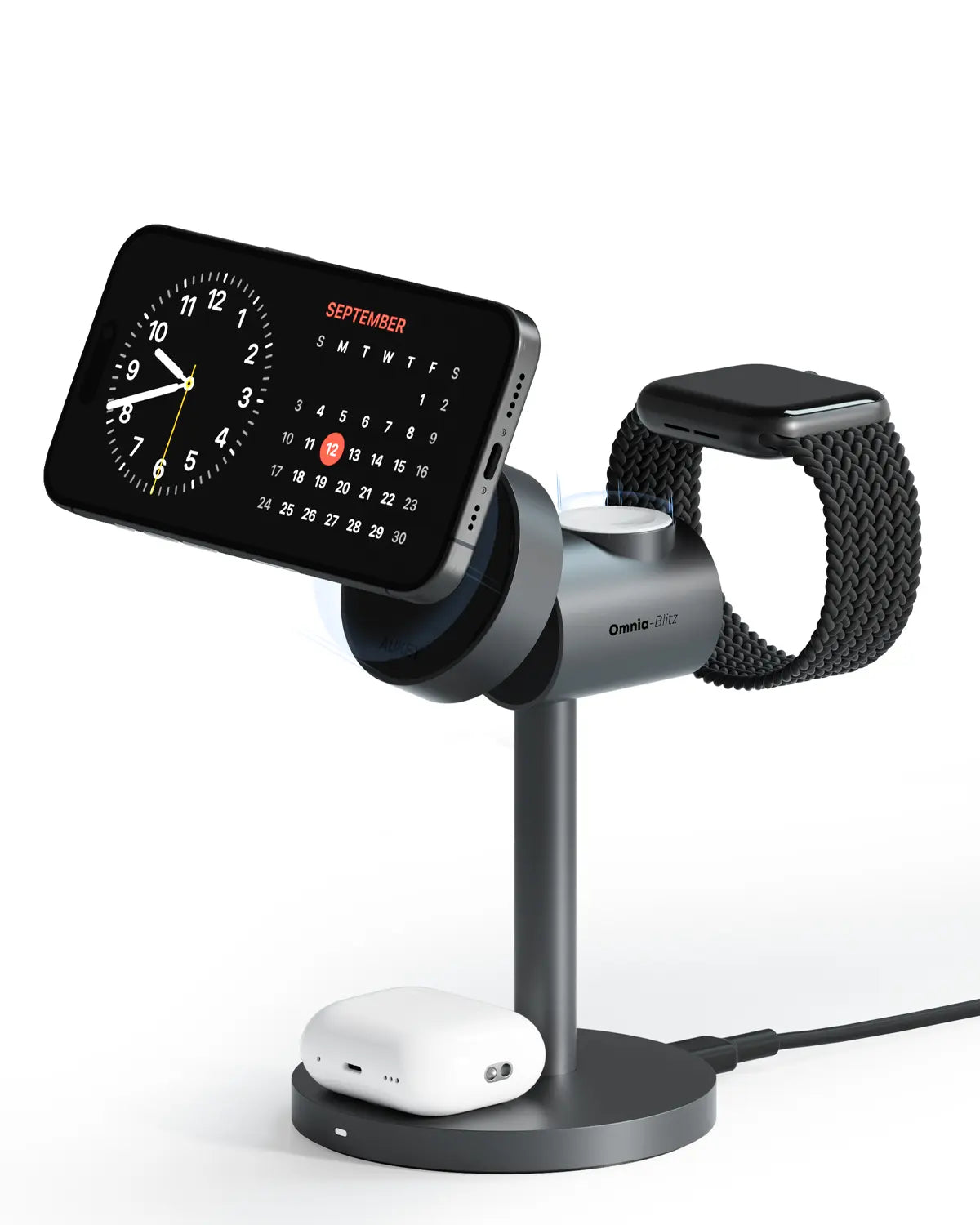 AUKEY LC-MC311 MagFusion 3-in-1 Qi2 Magnetic Fast Wireless Charging Station