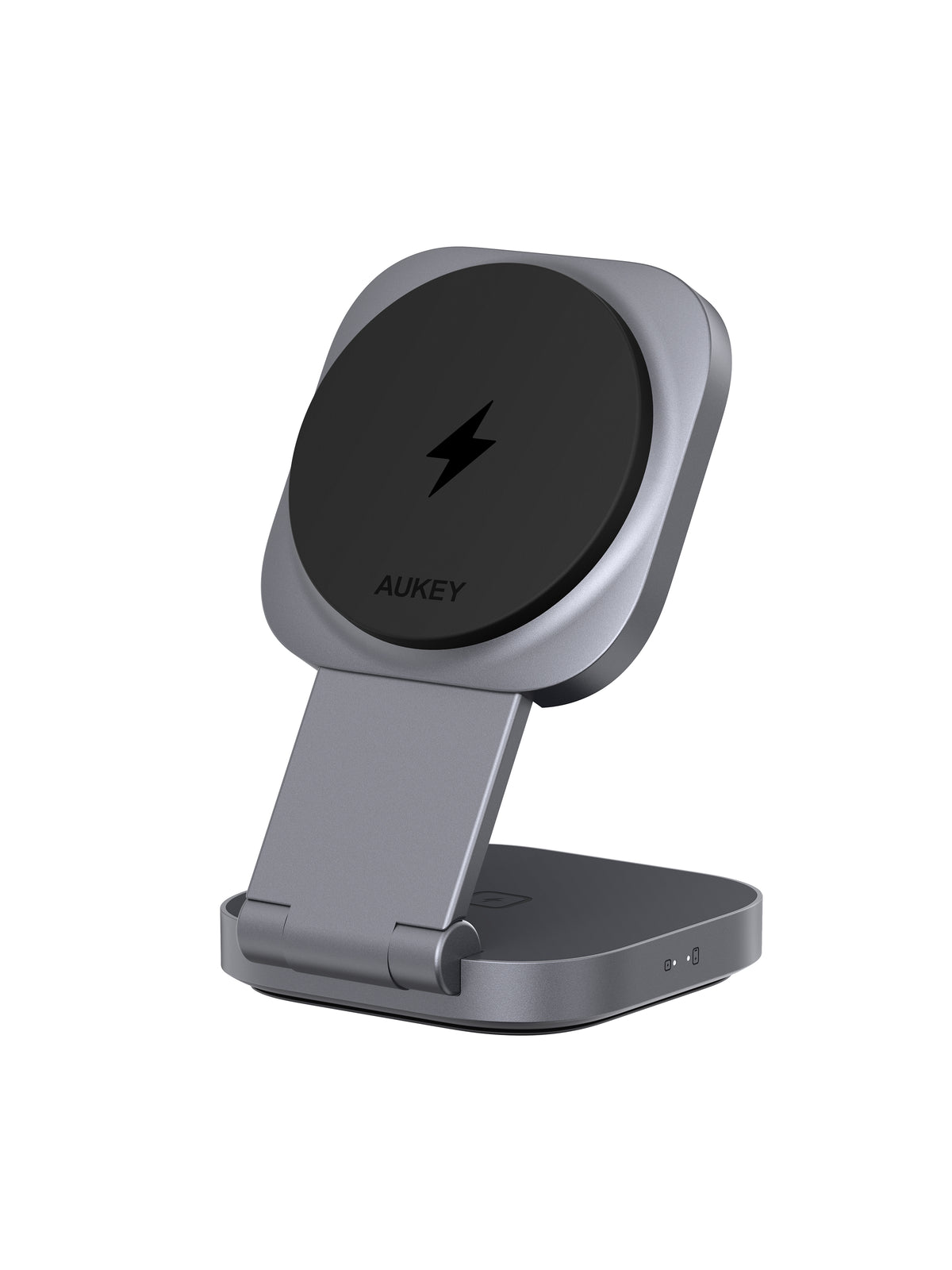 AUKEY MagFusion L Plus Qi2.2 25W foldable 2-in-1 magnetic wireless charger, MagSafe compatible - LC-MC211P