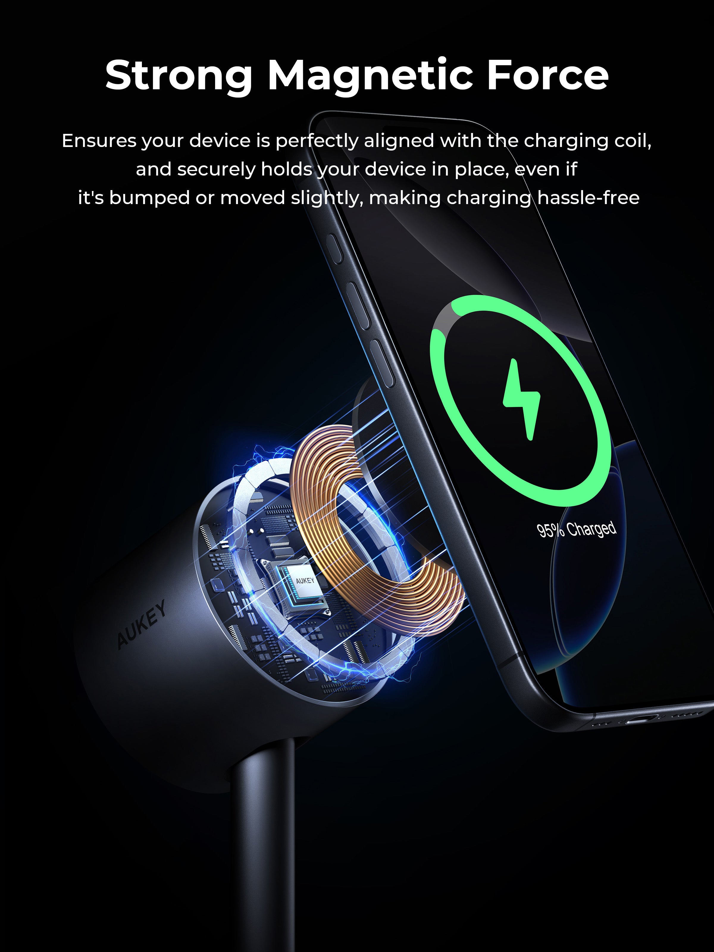 AUKEY LC-MC213 Qi2.2 MagFusion 2X 2-in-1 Magnetic Wireless Charger