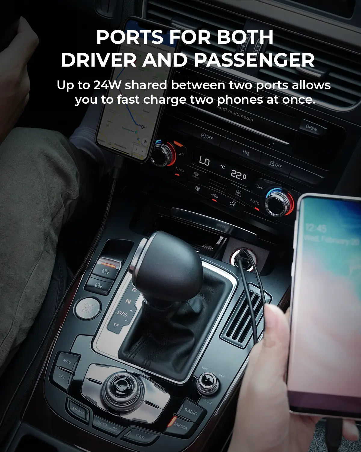 Aukey Nano Car Charger Dual port 30W (CC-A3)