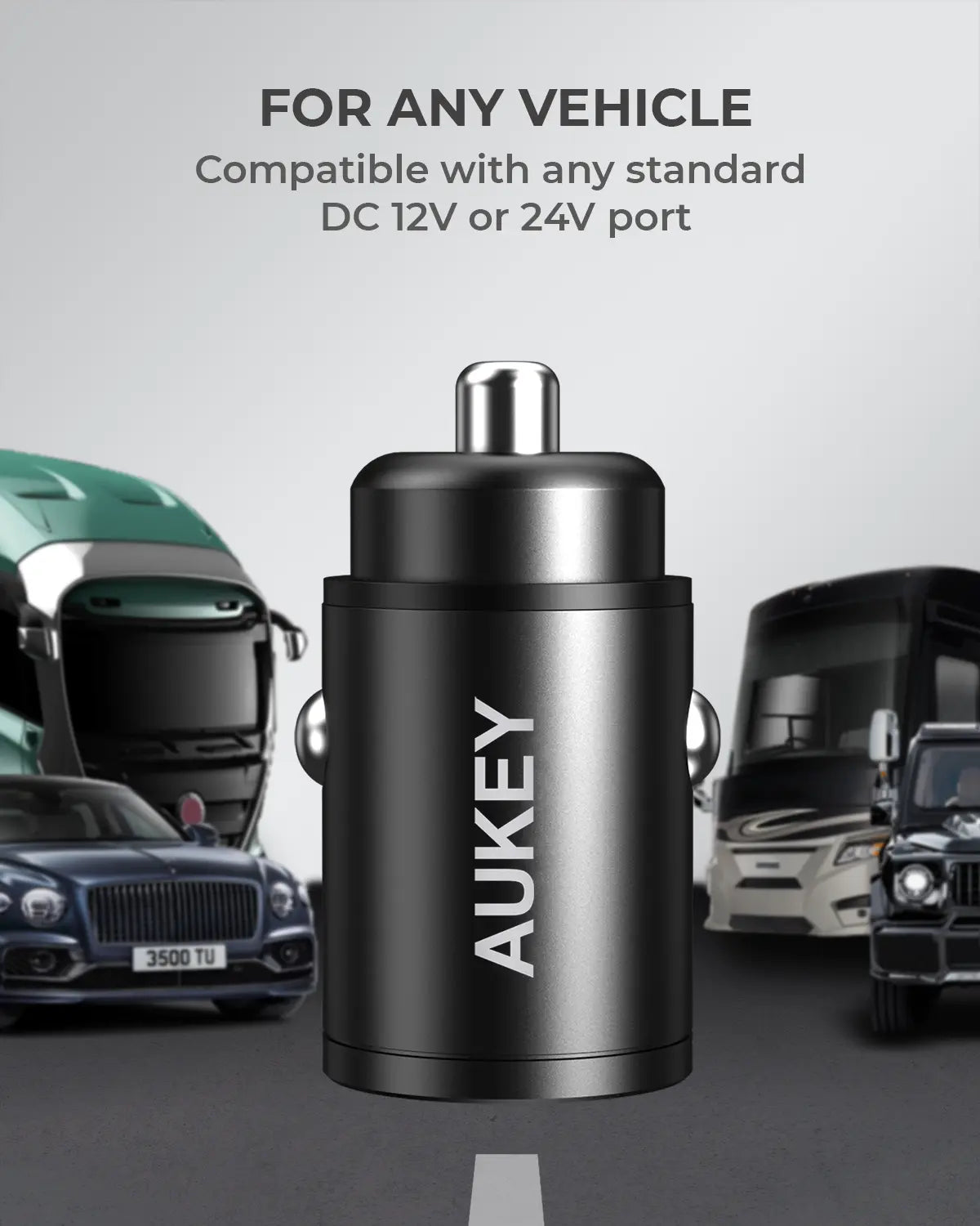 Aukey Nano Car Charger Dual port 30W (CC-A3)