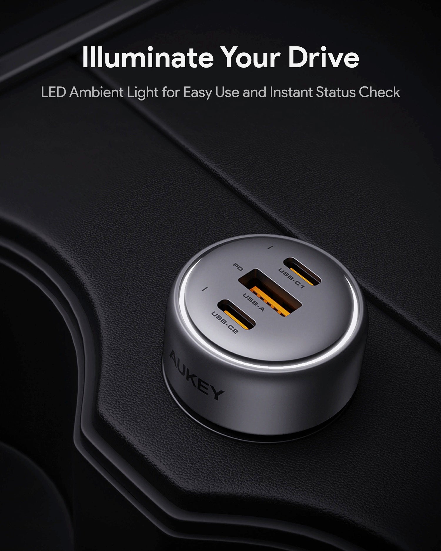 AUKEY CC-P1 Pathfinder Mix 3 Fast Charging Car Charger 66W