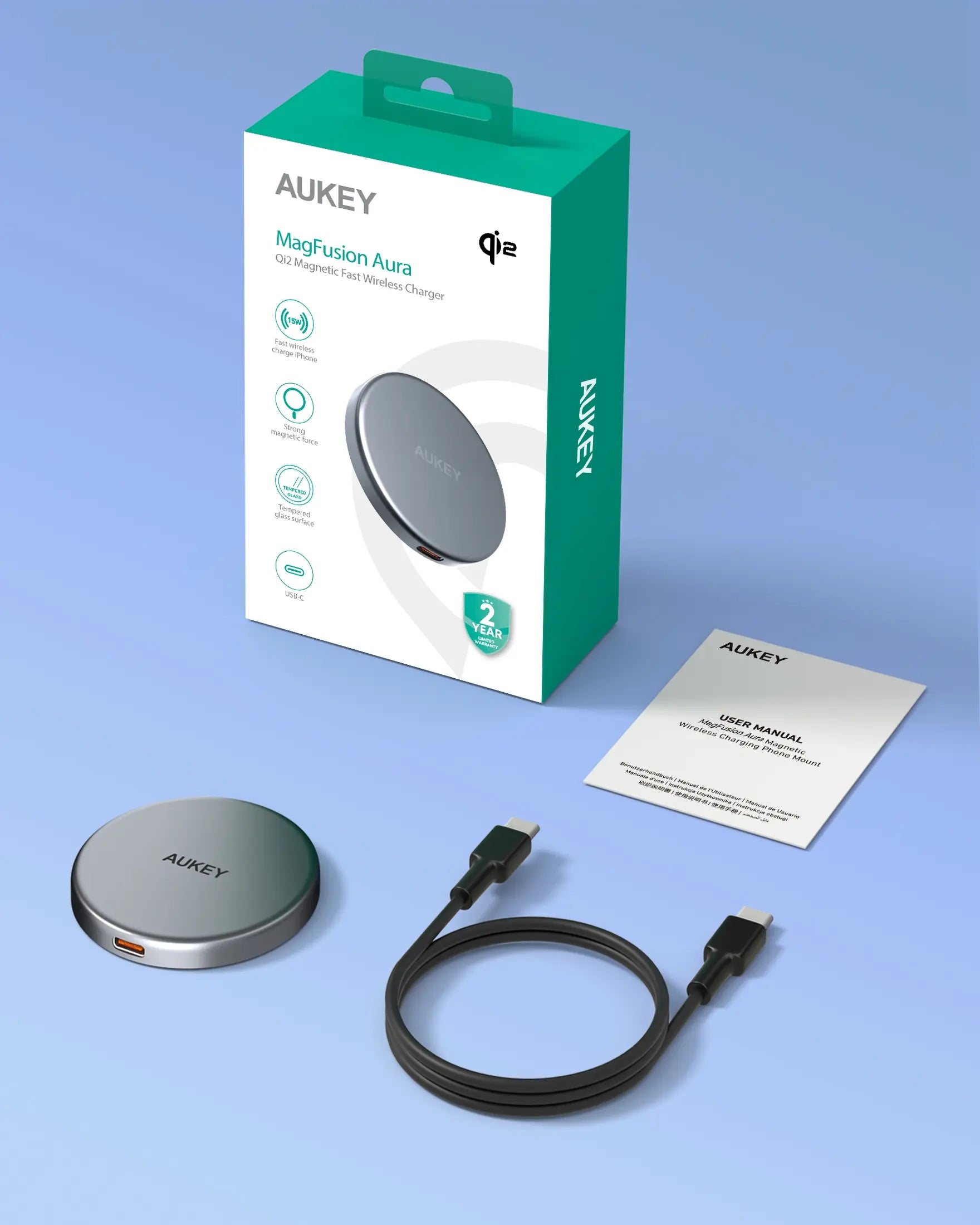 Aukey Magfusion Aura Wireless Charger 15W  (LC-MC10)