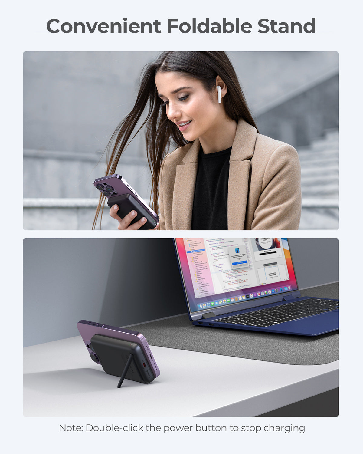 AUKEY PB-MS06 MagFusion 10000mAh Magnetic Wireless Charging Power Bank