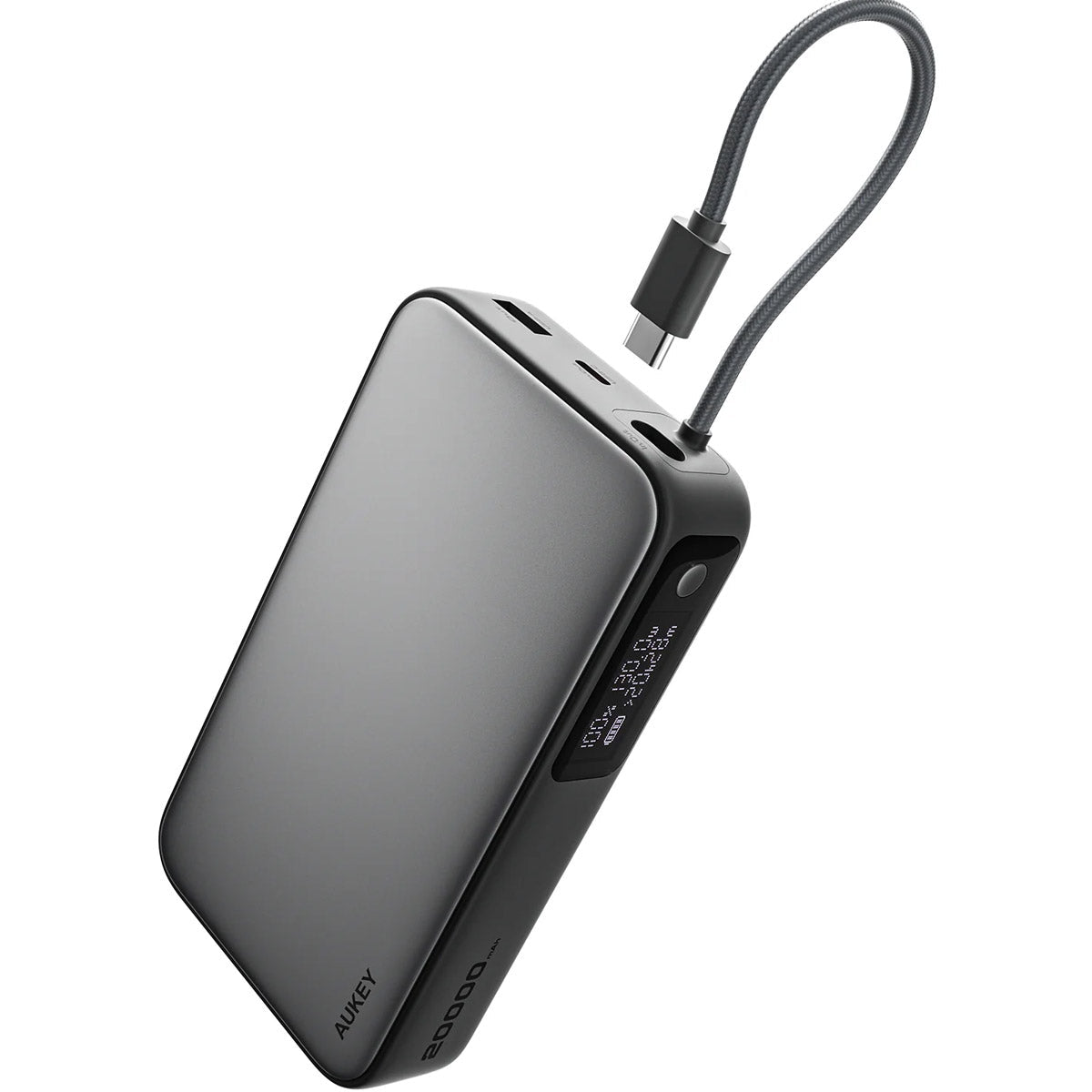 AUKEY モバイルバッテリー Spark Sling 20000mAh100W AUKEY Spark Sling 20000mAh 130W laptop power bank with built-in USB-C