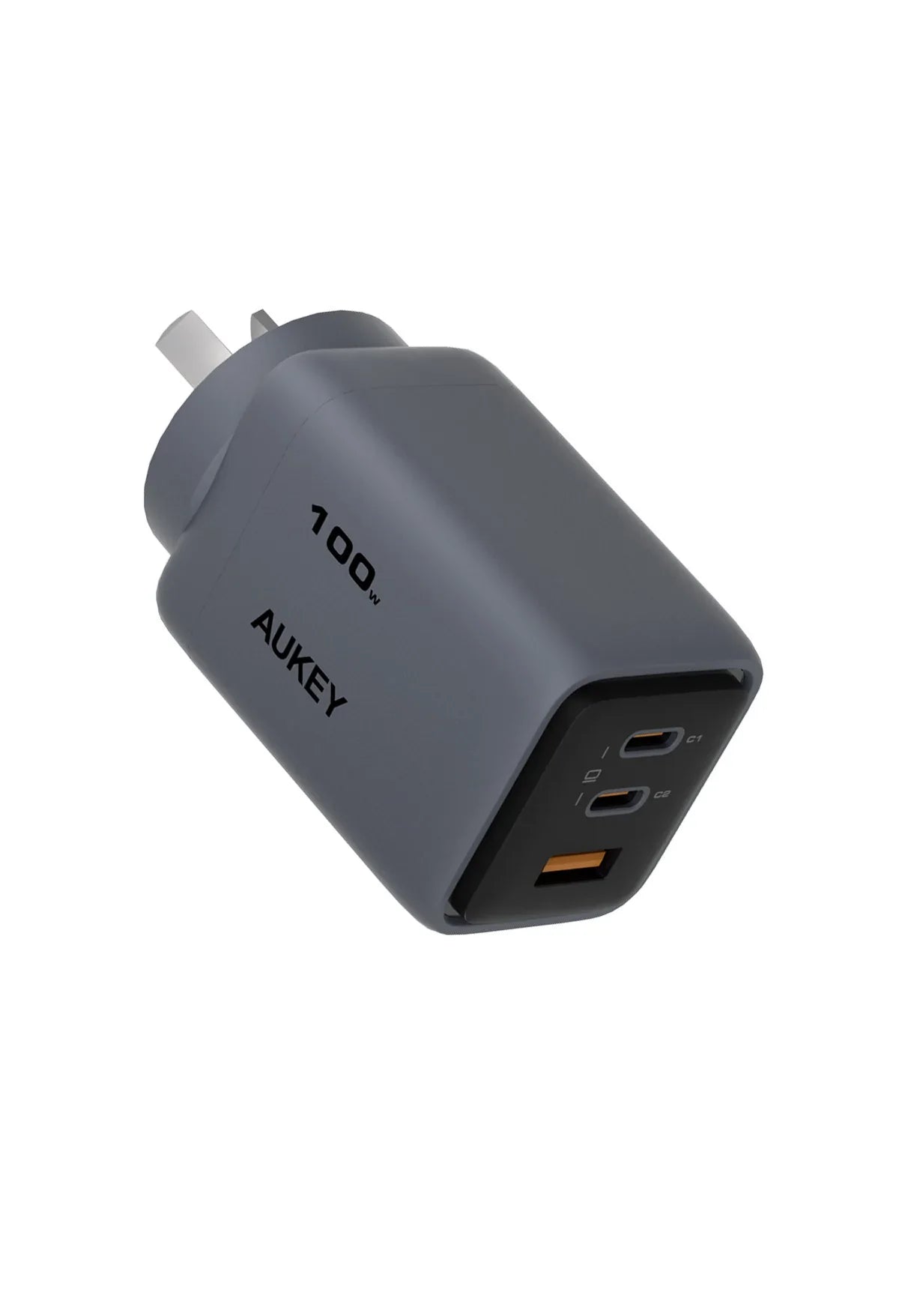 Aukey Comet 100W PD Fast Wall Charger GaN USB-C with 100W 1.8m  USB-C to C Cable (PA-C5)